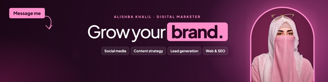 New LinkedIn banner for Alishba Khalil